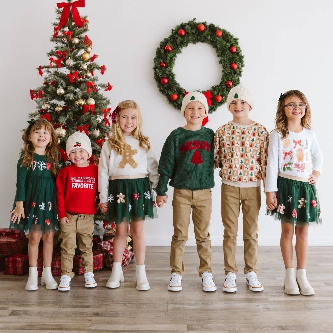 Merry Patch Christmas Knit Sweater