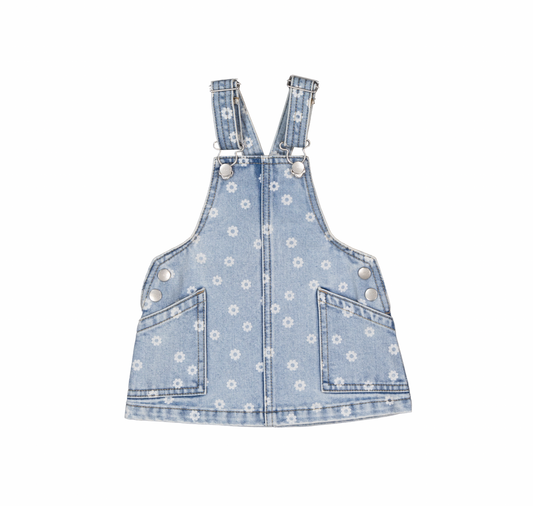 Girls' Emilia Floral Print Denim Skirtall | Bleach Wash 125