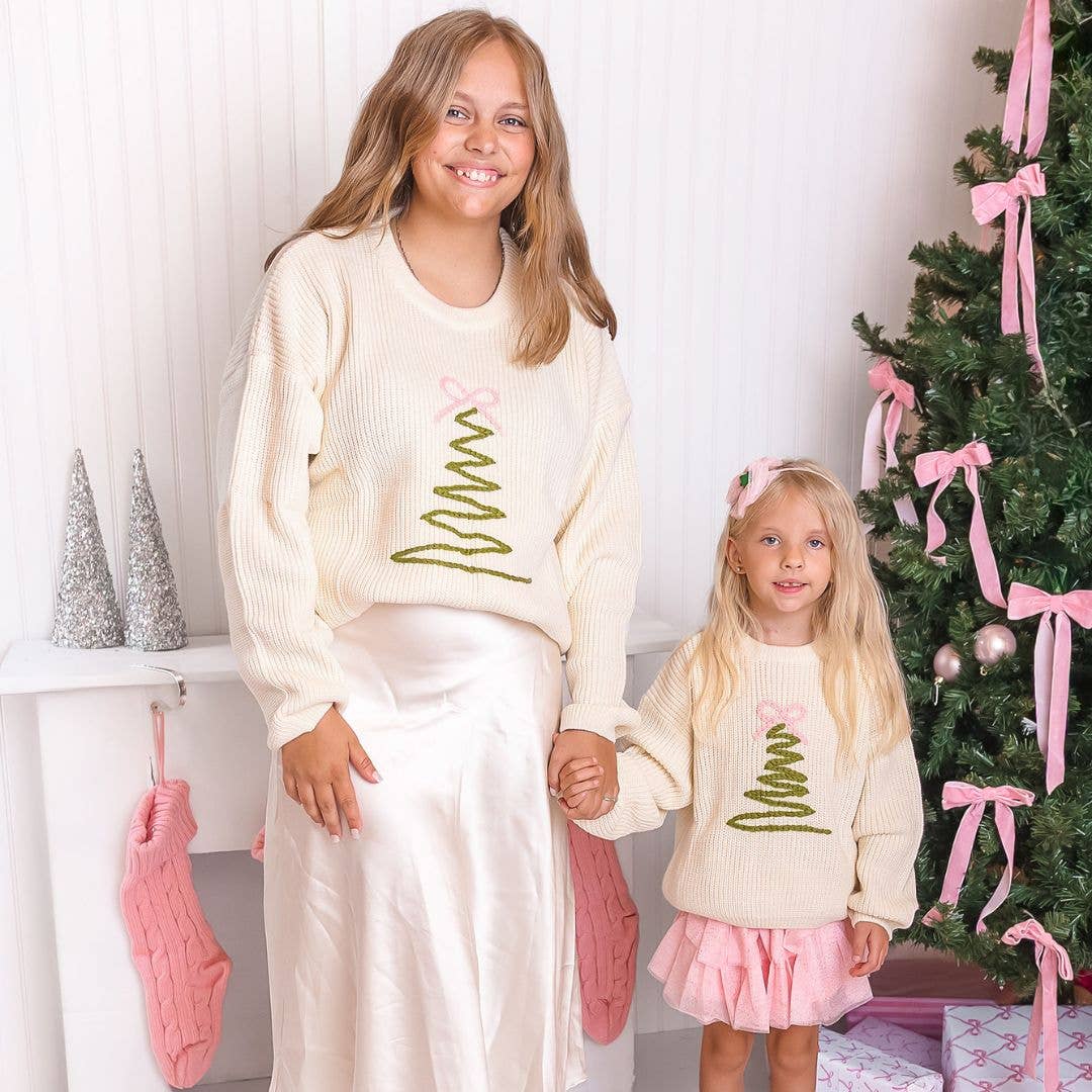Coquette Christmas Tree Knit Sweater