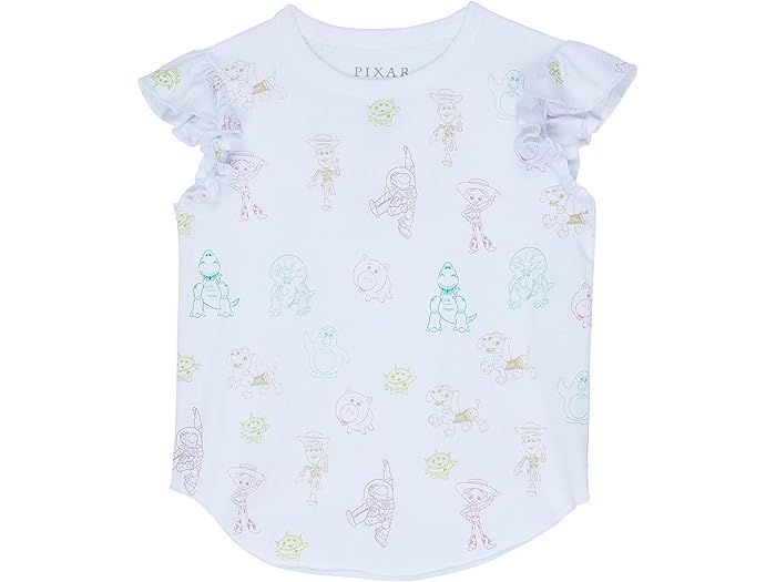 Girls Scribble Pattern Toy Story Flutter Sleeve
