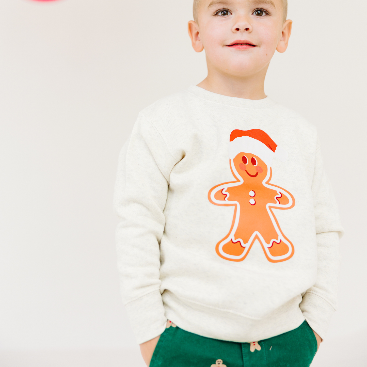 Gingerbread Man Christmas Kids Sweatshirt