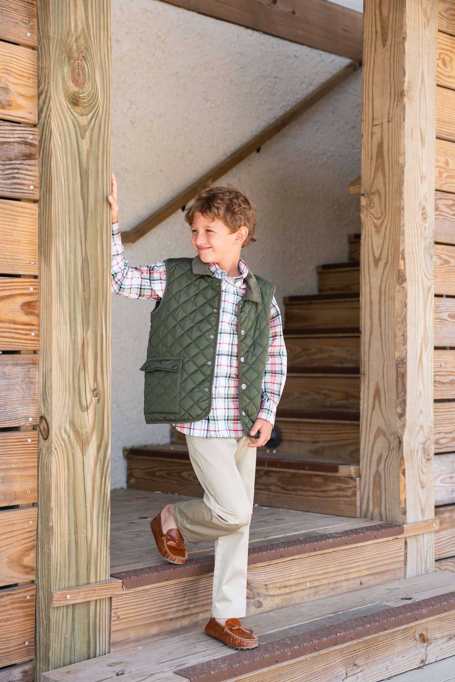 Derby Field Boys Vest | Green