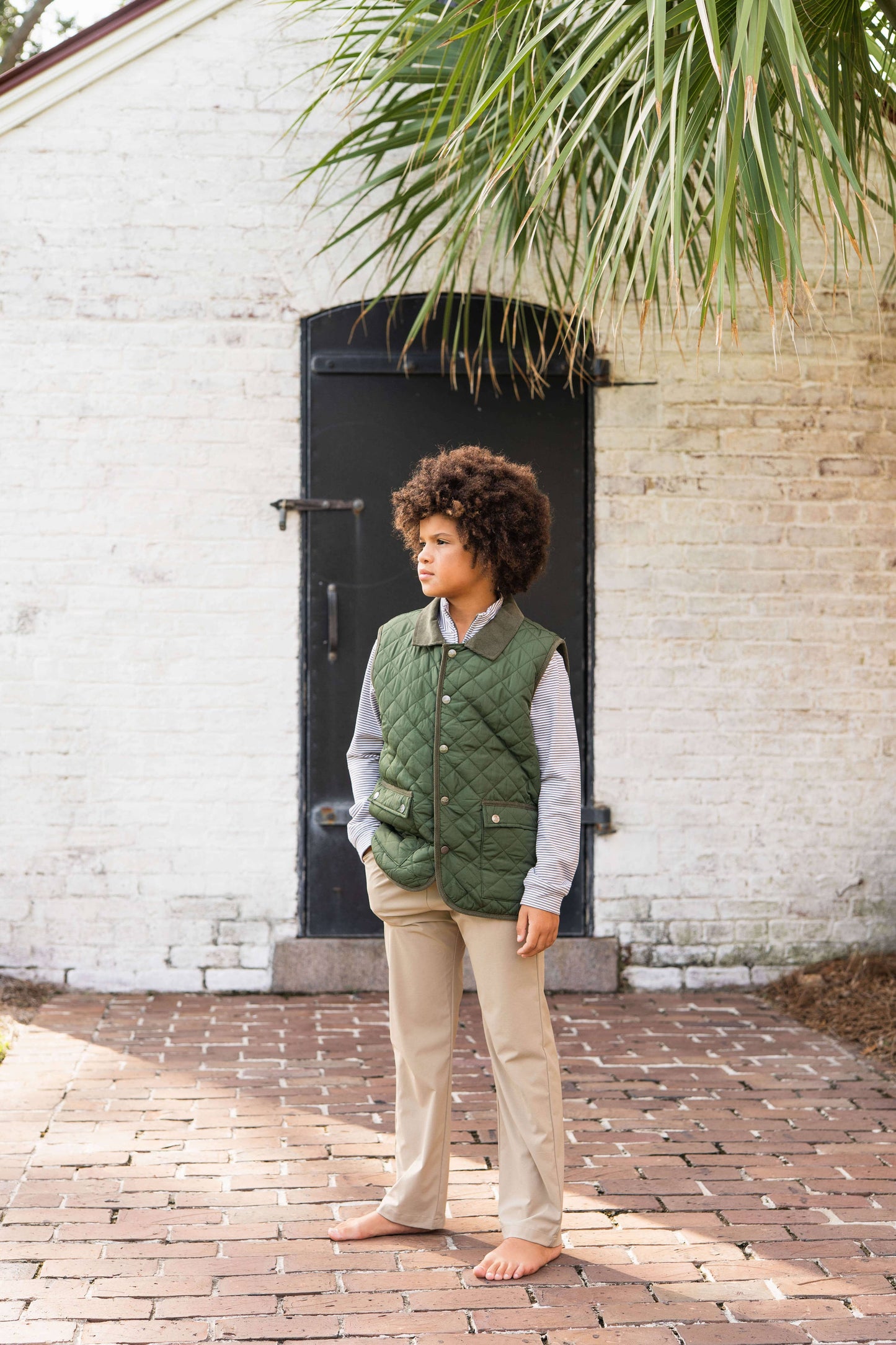 Derby Field Boys Vest | Green