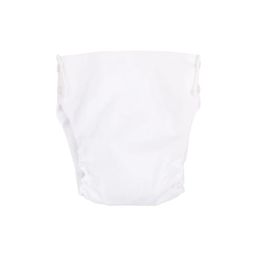 Dalton Diaper Cover | Broadcloth Worth Avenue White