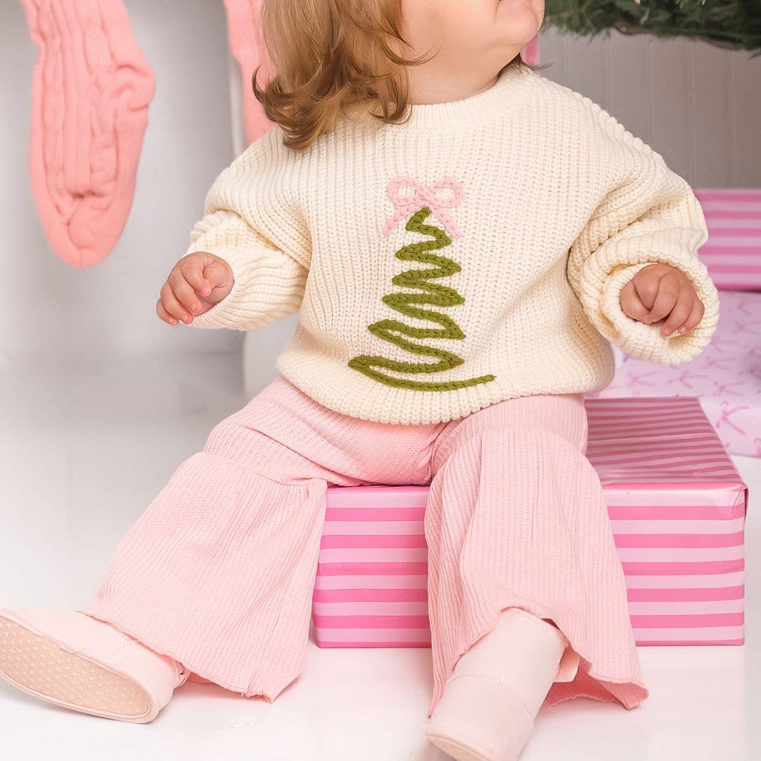 Coquette Christmas Tree Knit Sweater
