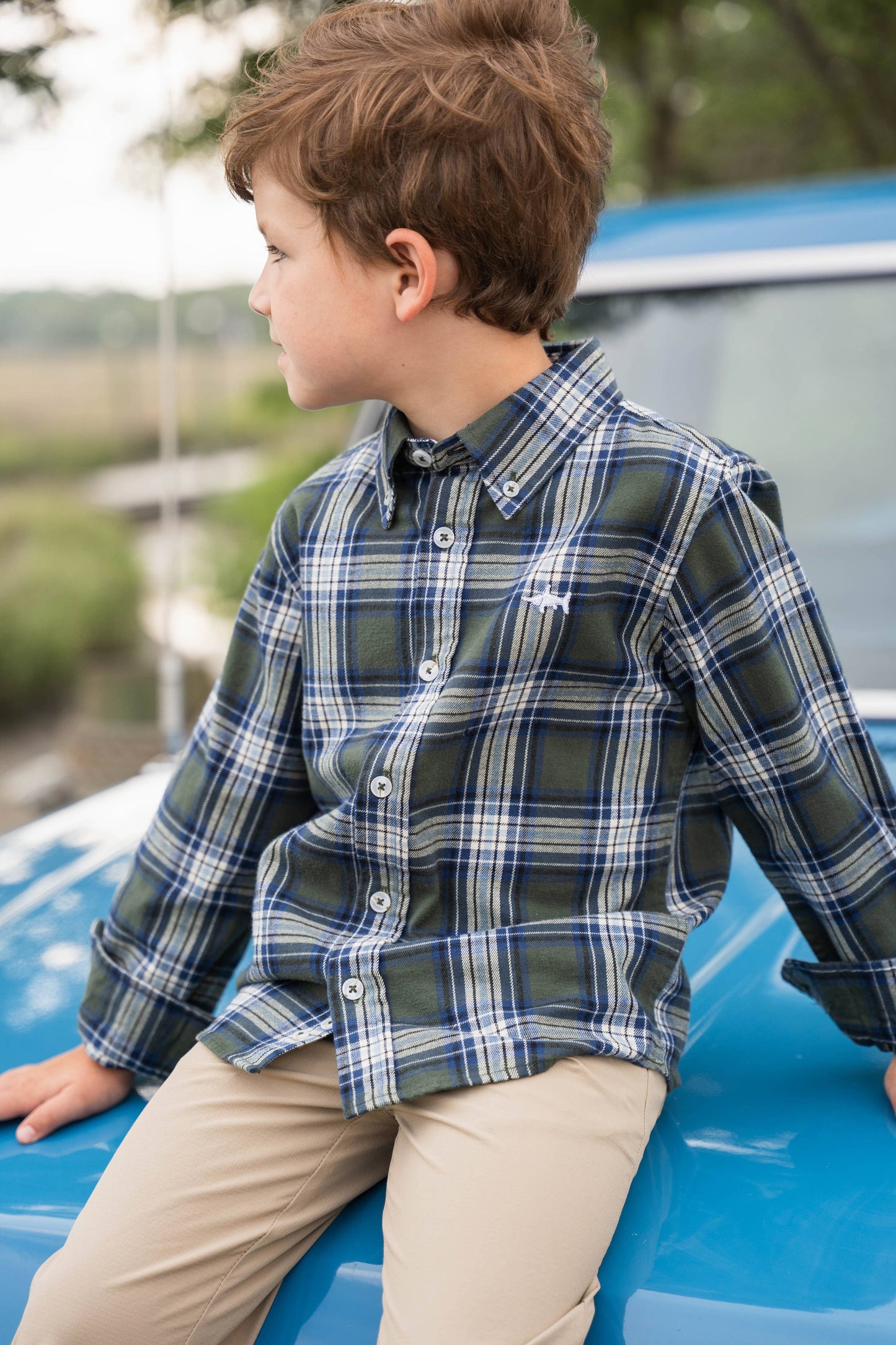 Folly Island Flannel Green | Green