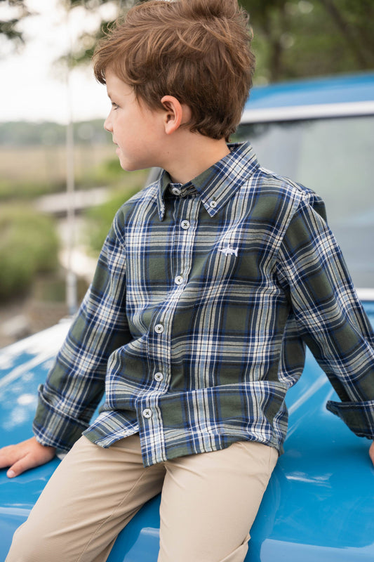 Folly Island Flannel Green | Green