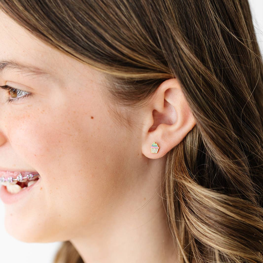 Rainbow Cupcake Earrings