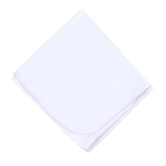 Magnolia Baby Blanket Pink Trim