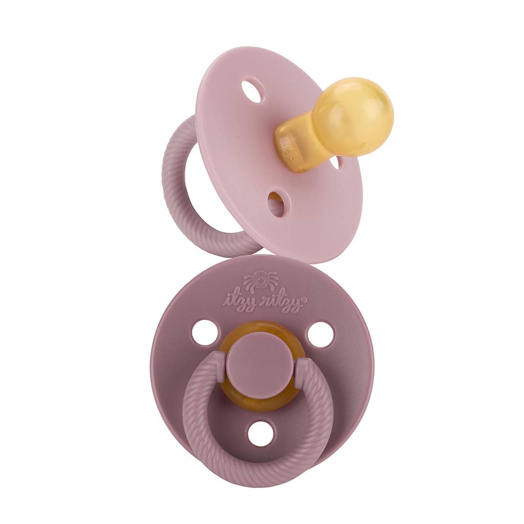 Itzy Soother™ Natural Rubber Paci Sets - Blossom + Rosewood