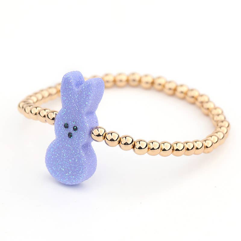 Kids' Acrylic Peeps Bunny Bracelet | Purple