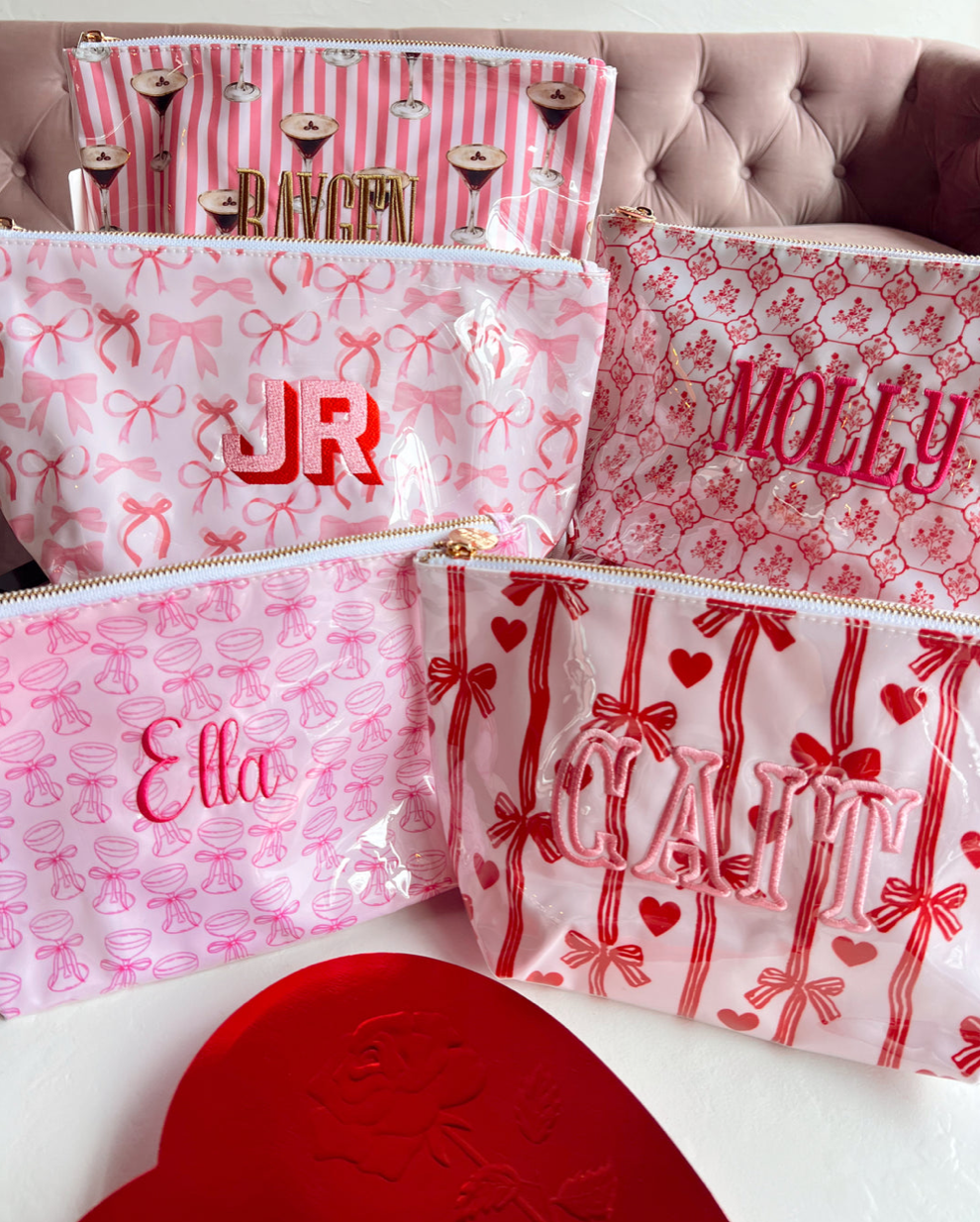 Clear Coat Bag - Blank: Hearts+Bows