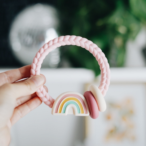 Ritzy Rattle™ Silicone Teether Rattles | Rainbow