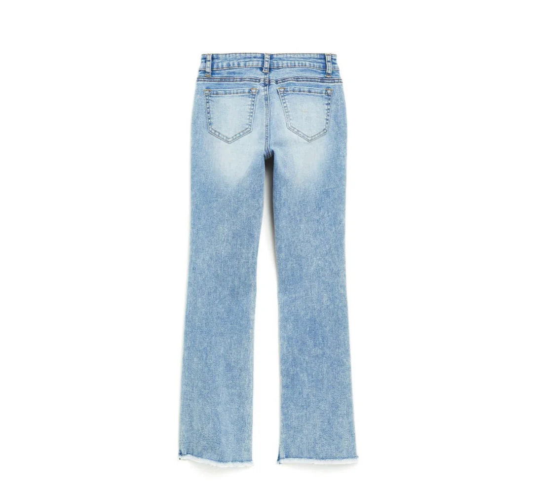 High Rise Flare with Front Slit