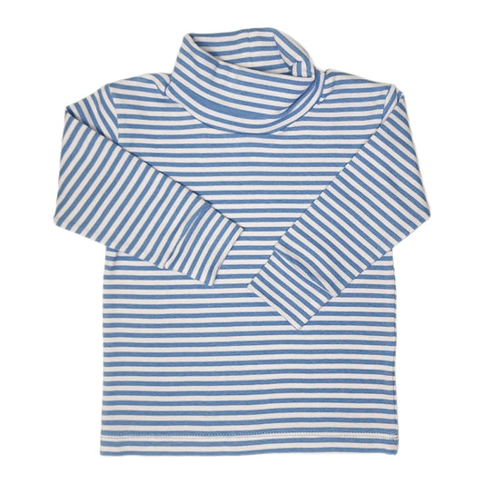 Interlock Turtleneck | Sky Blue & White Stripes