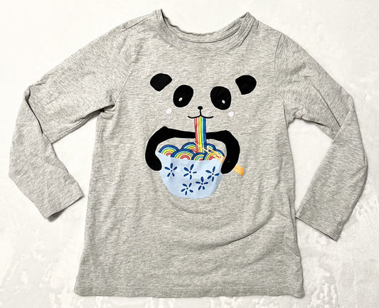 Panda Ramen Graphic Tee | Heather Grey