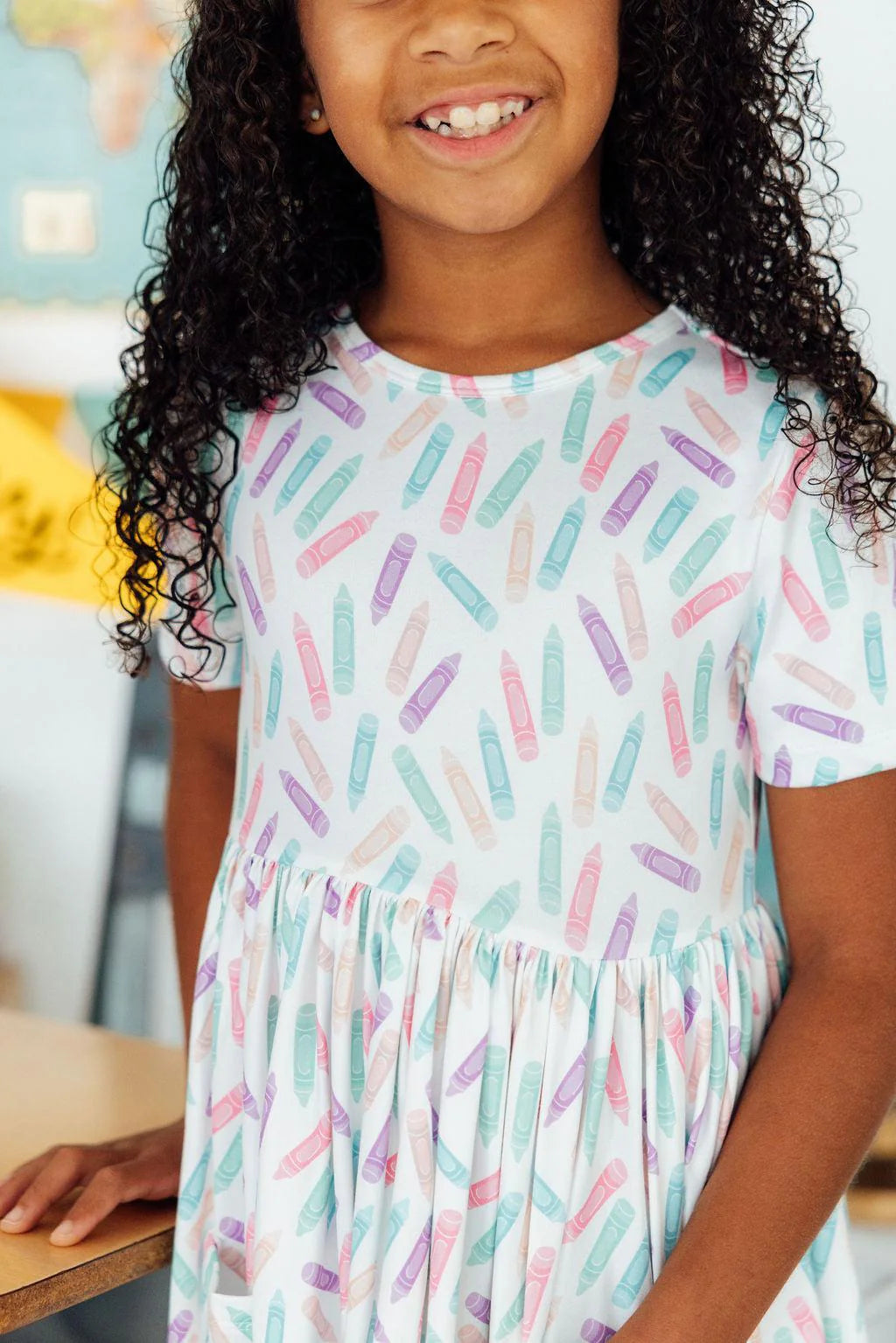 Colorful Crayons S/S Twirl Dress