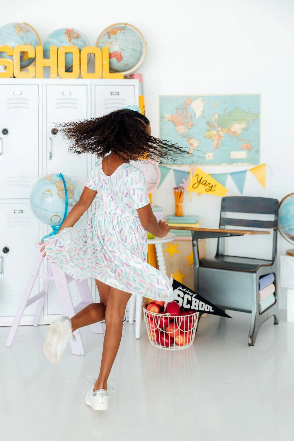 Colorful Crayons S/S Twirl Dress