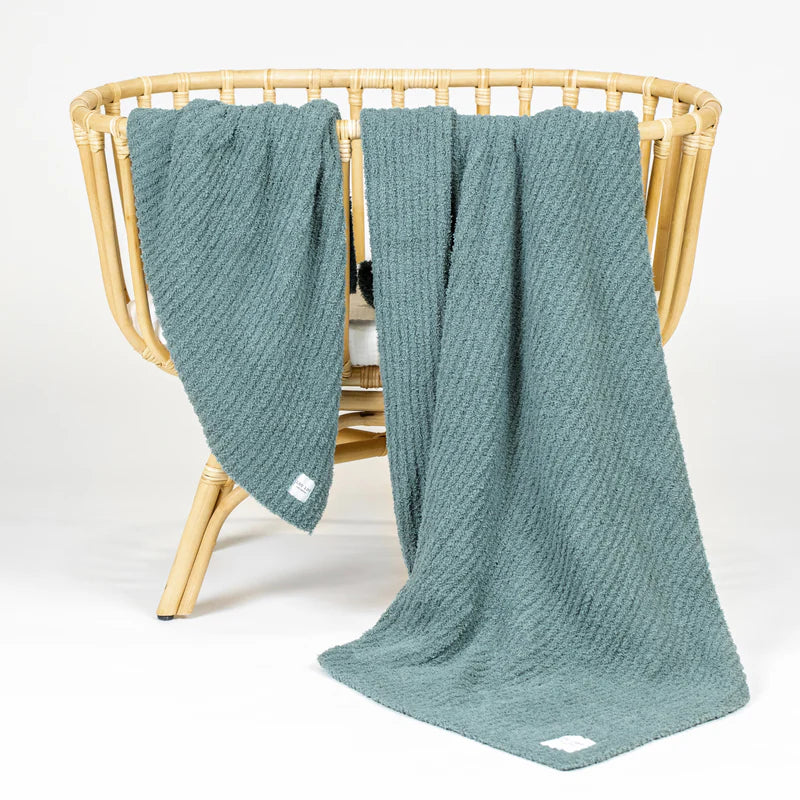 Chenille Blanket | Ocean Blue