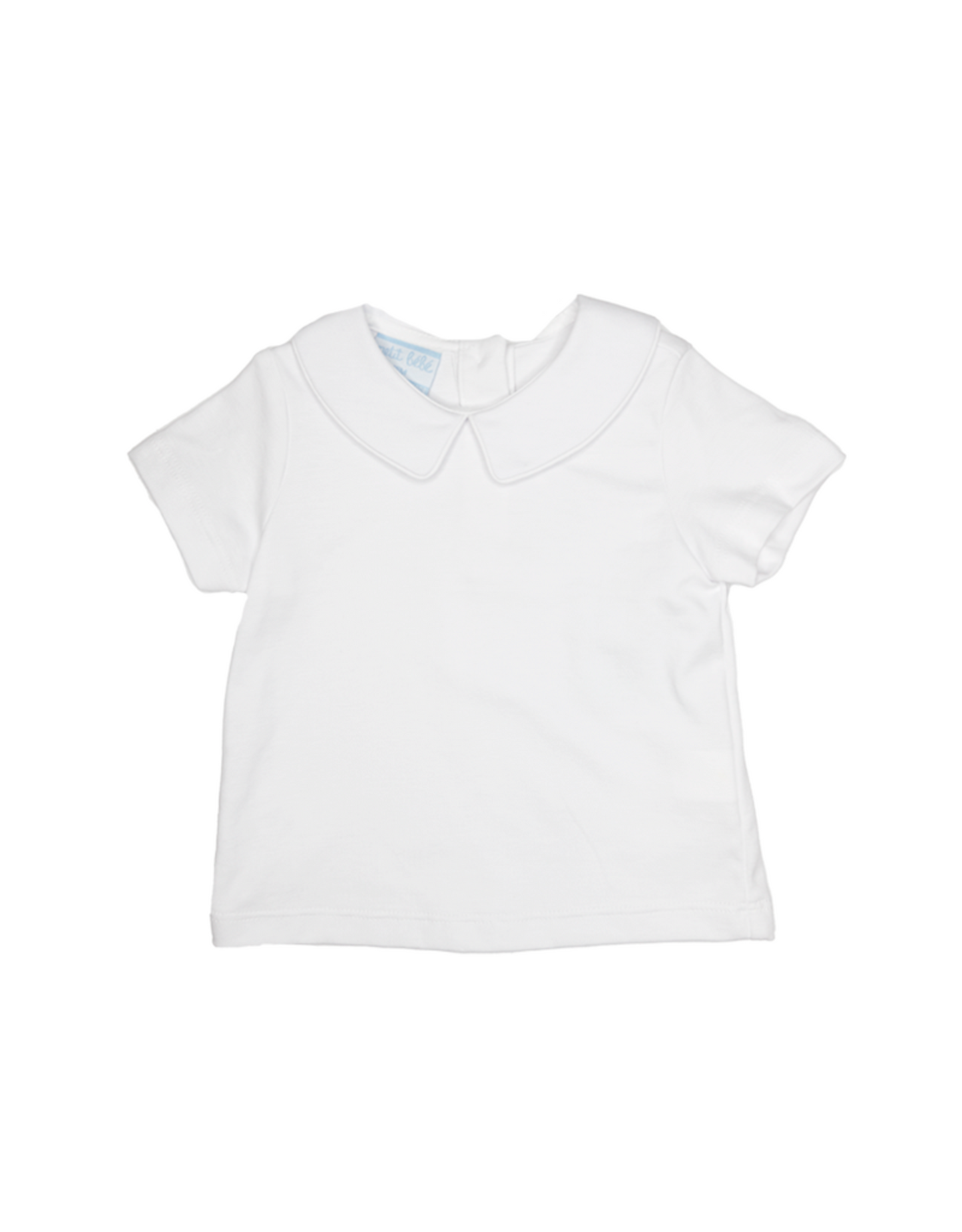 White Knit Peter Pan Shirt