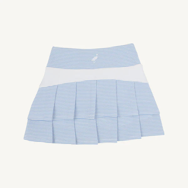 Prepletic™ Cindy Skort | Beale Street Blue Seersucker with Worth Aveune White