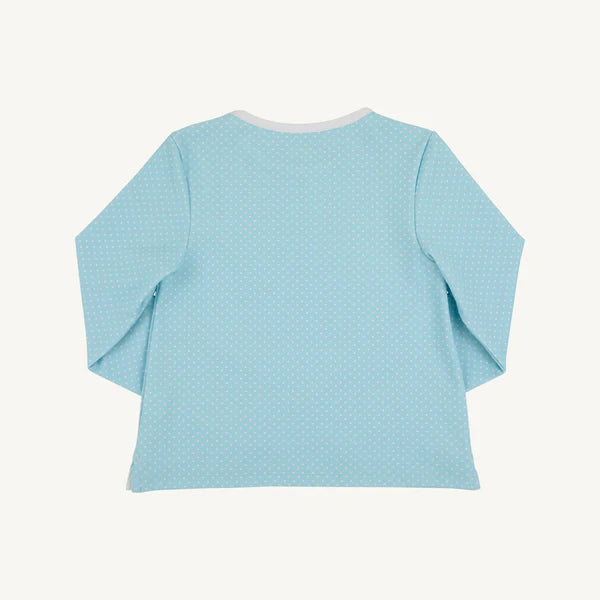 Prepletic™ Pammy Performance Top | Belhaven Blue Mirco Dot
