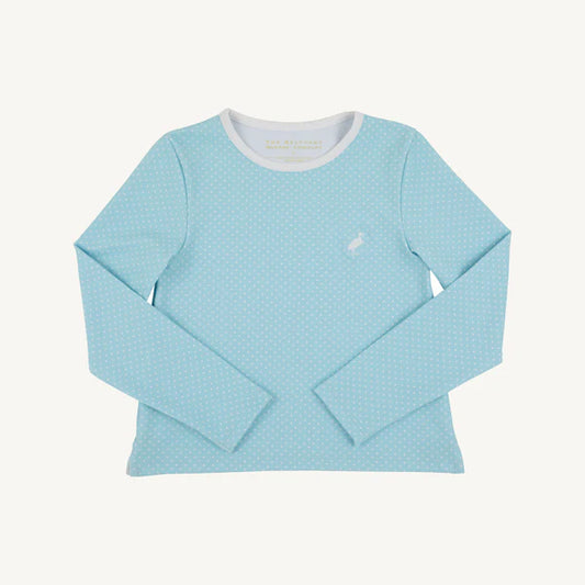 Prepletic™ Pammy Performance Top | Belhaven Blue Mirco Dot