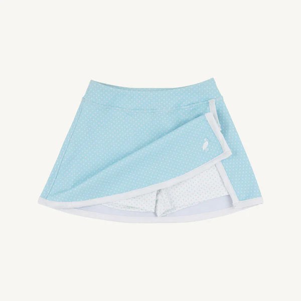 Prepletic™ Samantha Skort | Belhaven Blue Micro Dot with Worth Avenue White