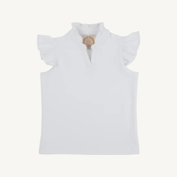 Rosie Ruffle Top | Worth Avenue White