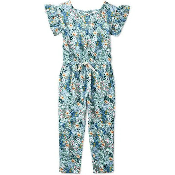 Scoop Back Ruffle Jumpsuit | Portuguese Floral