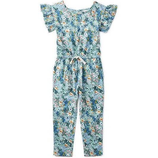 Scoop Back Ruffle Jumpsuit | Portuguese Floral