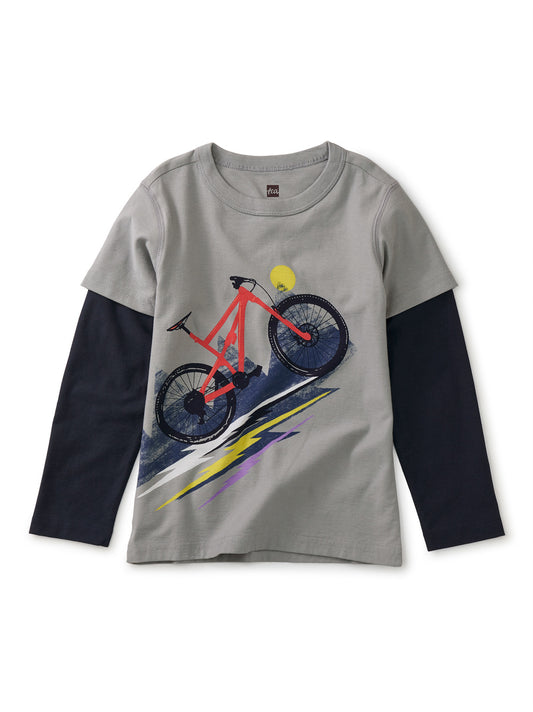 Bike Layered Graphic Tee Sidewalk
