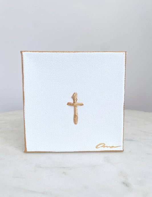 Anna Walding Art - Tiny Cross on Canvas