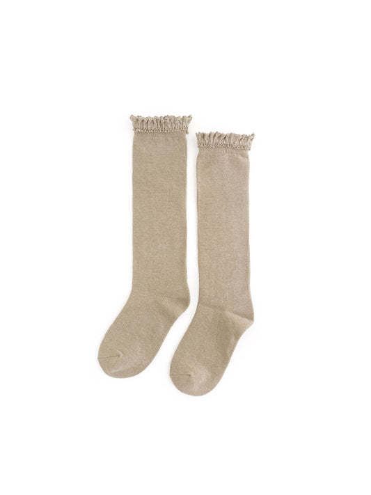 Little Stocking Co. - Oat Lace Top Knee Highs