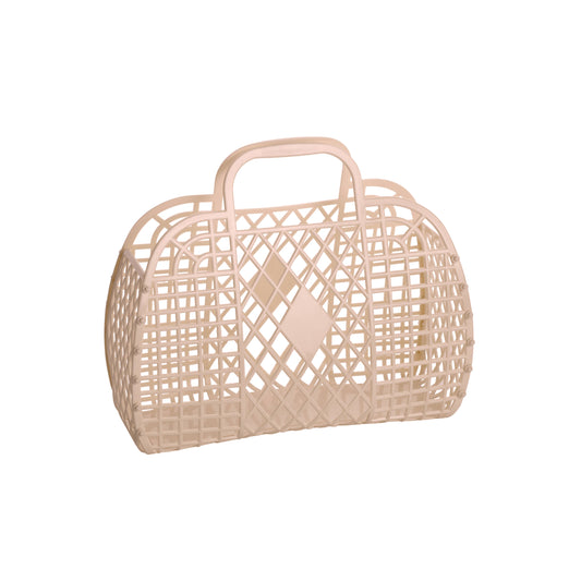 Sun Jellies - Retro Basket Jelly Bag - Small: Latte