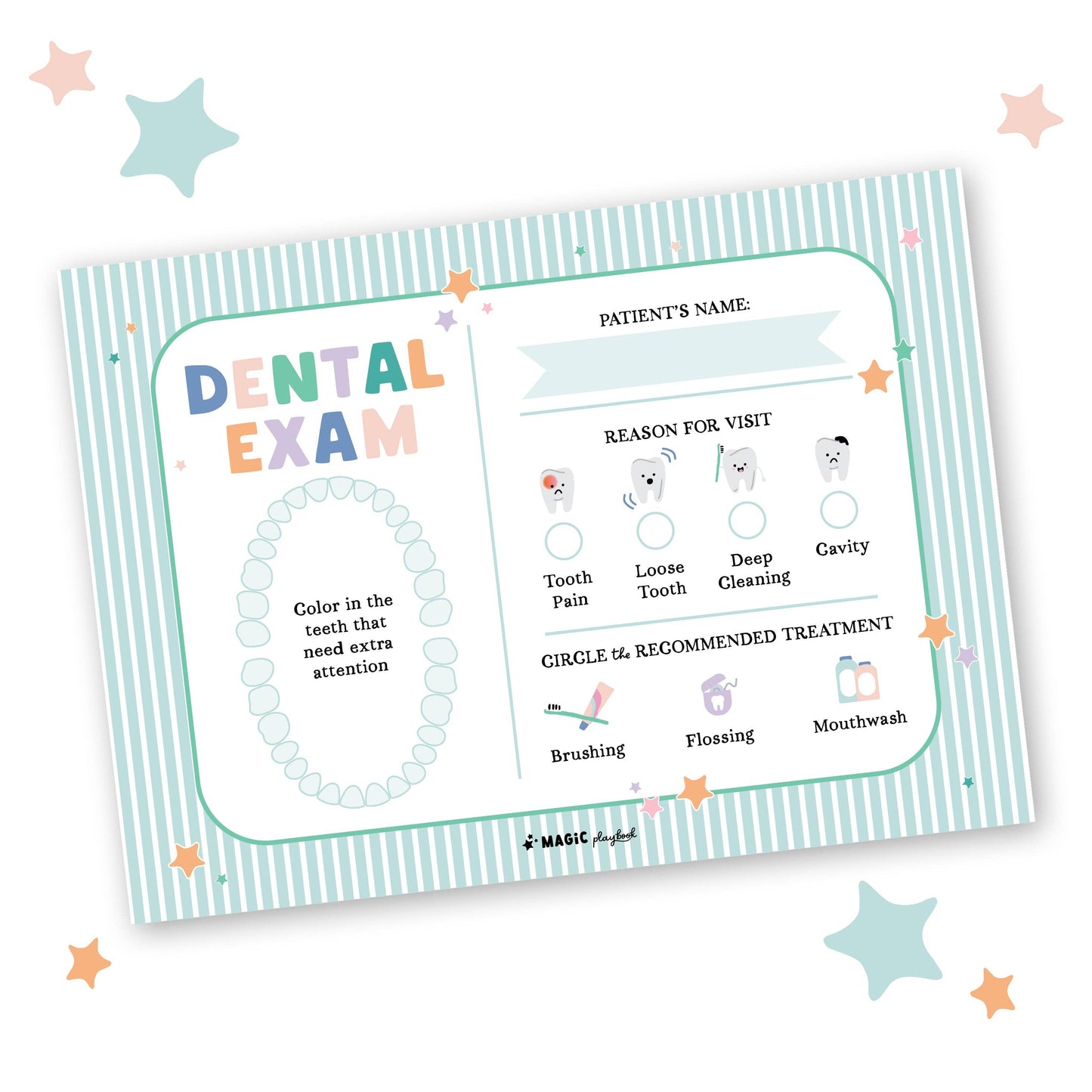 MagicPlaybook - Dentist Pretend Play Notepad