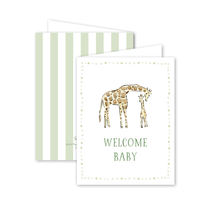 Zoo in the City Baby Card: Single Card