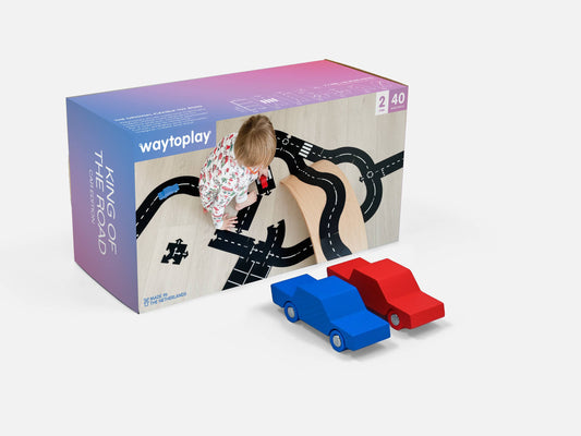 Waytoplay Toys - USA - King of the Road - Extra Long Flexible Toy Road with Cars