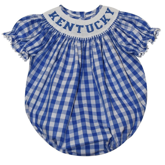 Kentucky Smocked Girls Bubble Short Sleeve