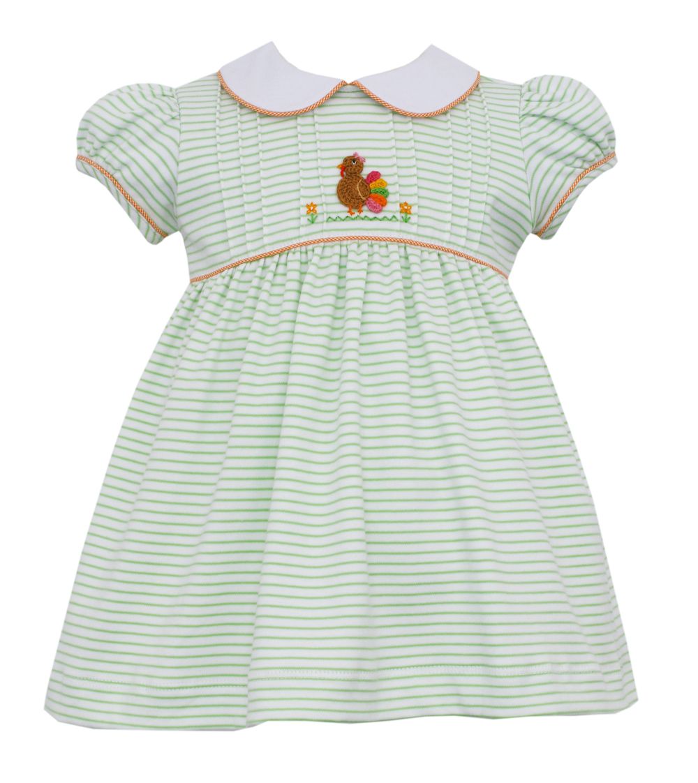 Turkey Dress Green Stripe