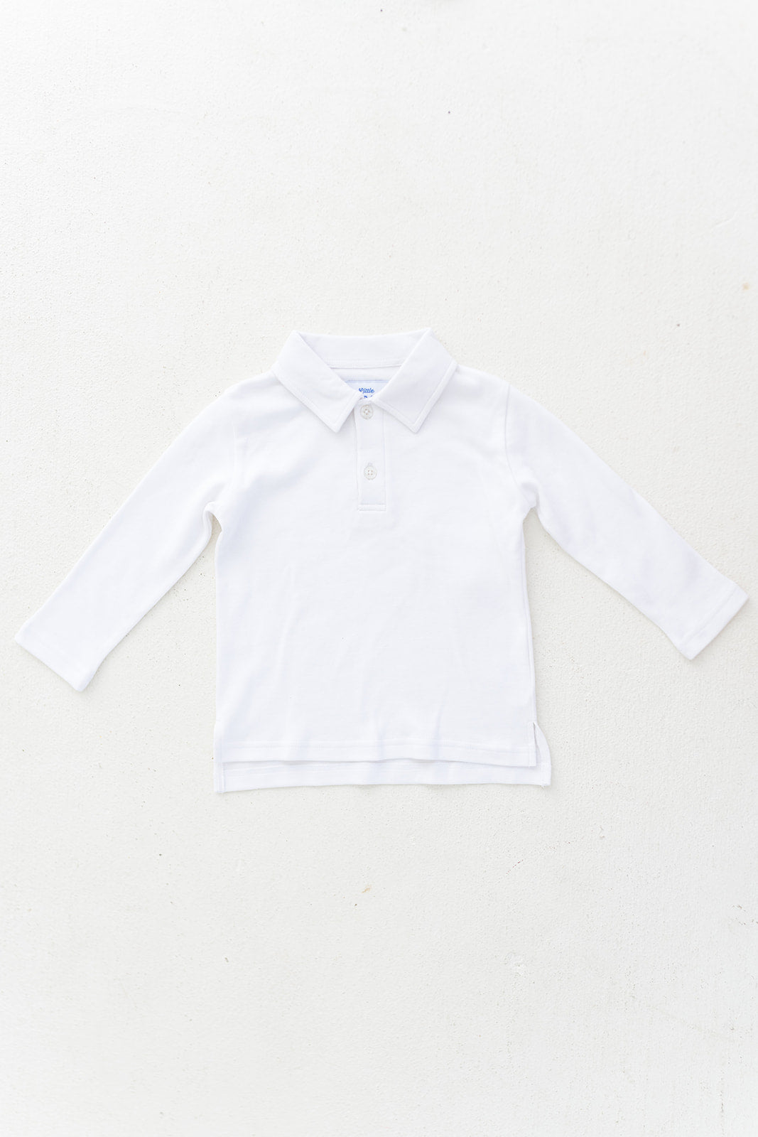 Long Sleeve White Polo