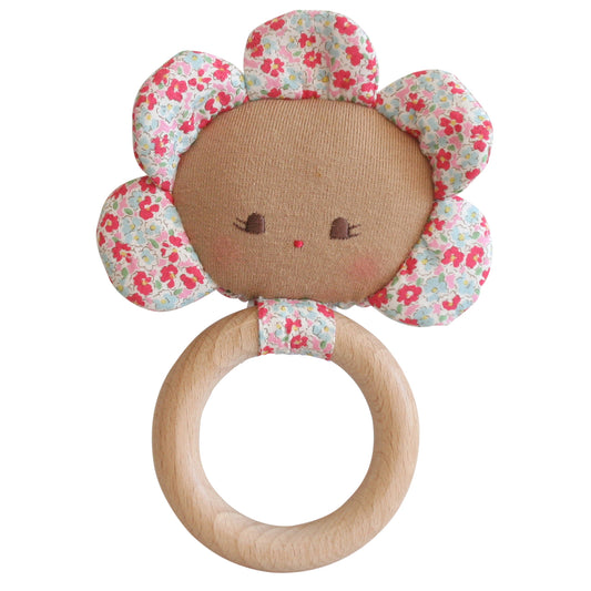 Flower Baby Teether Rattle Sweet Floral