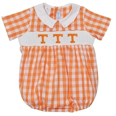 Tennessee Smocked Boys Bubble Short Sleeve