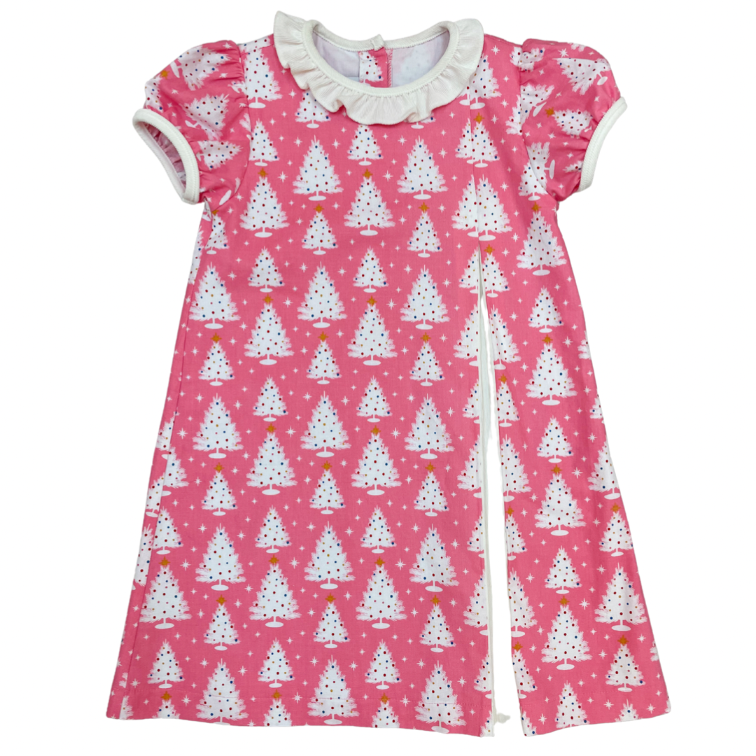 Rosie Dress | Pink Christmas Trees