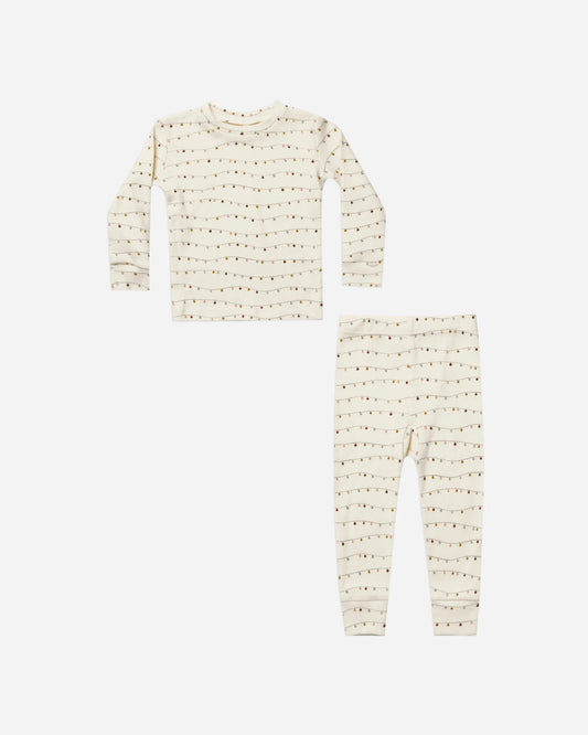 Organic Long Sleeve Pajama Set | Lights