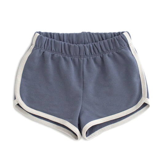 French Terry Shorts Solid Slate Blue