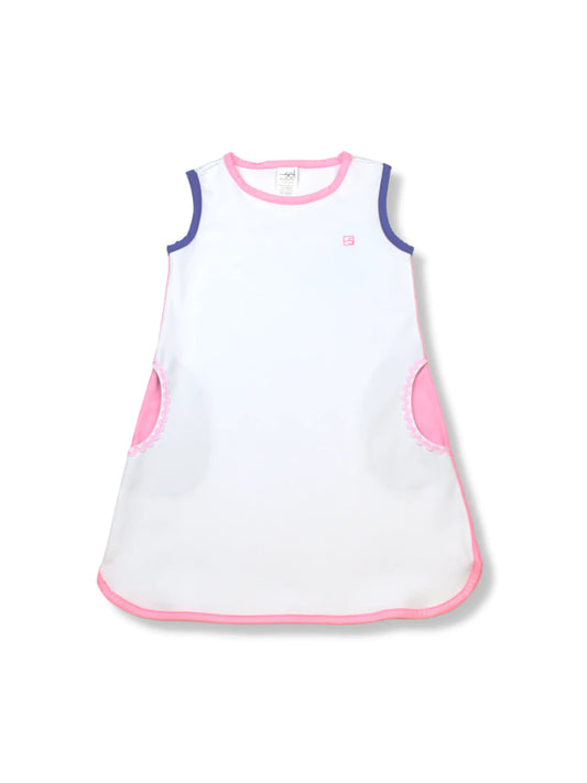 Tinsley Tennis Dress  White/Pink/Royal