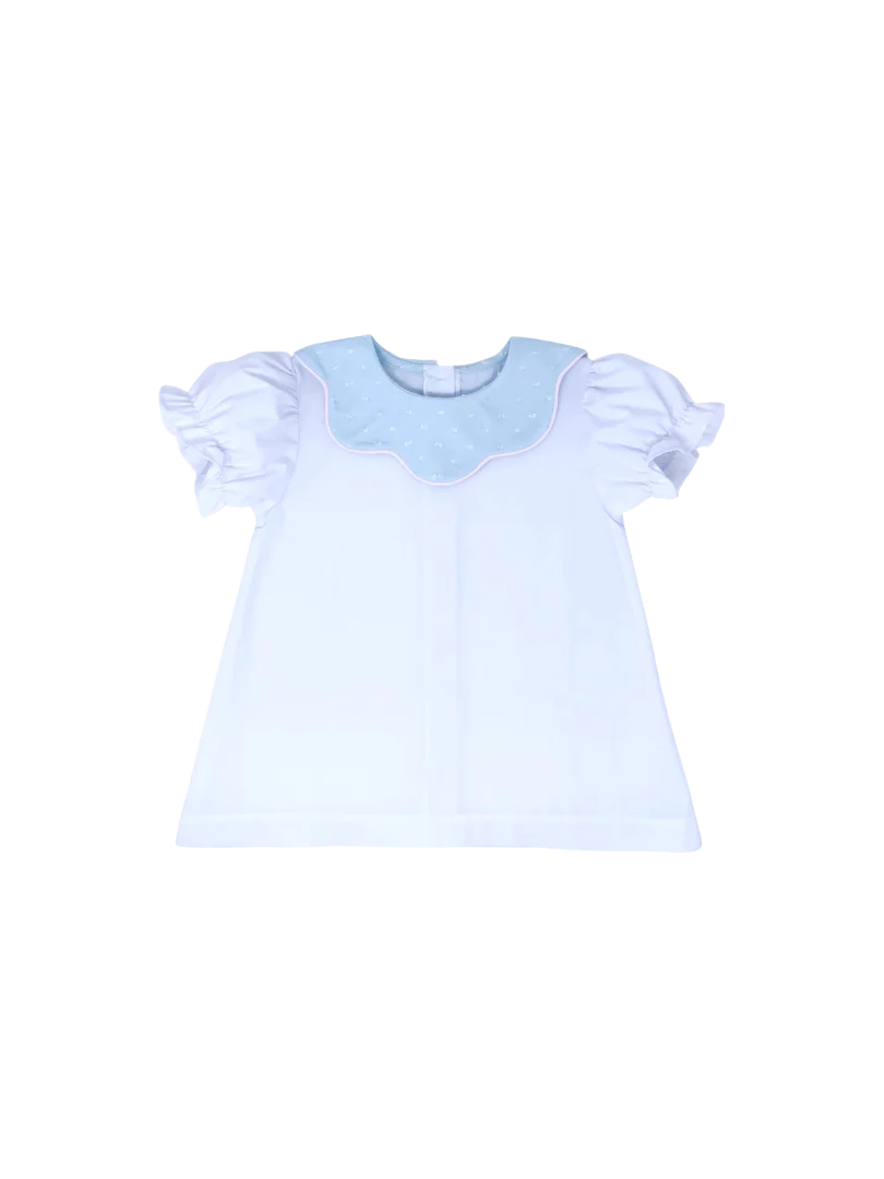Scarlett | Blue Swiss Dot
