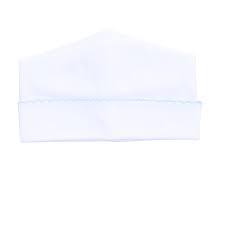 Magnolia Baby Essential Hat White with Blue Trim
