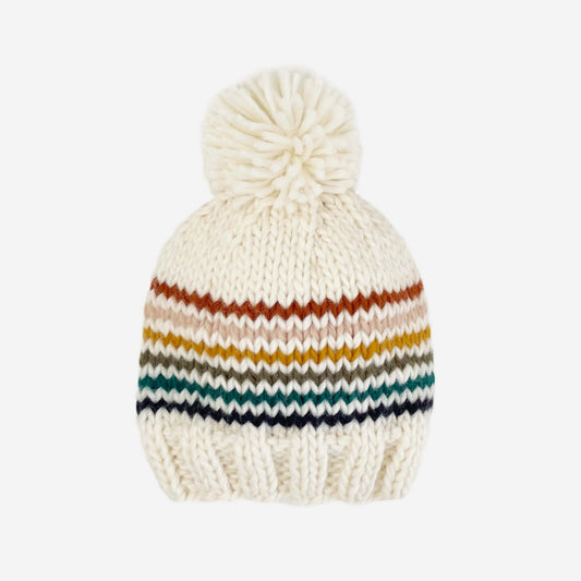 The Blueberry Hill - Stripe Hat, Retro | Hand Knit Kid & Baby